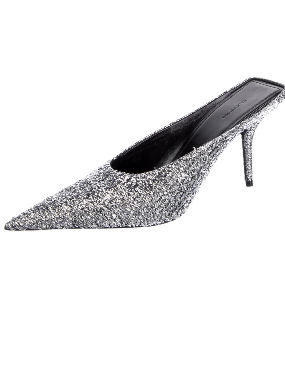 Balenciaga Square Knife 80mm Lamé Mules